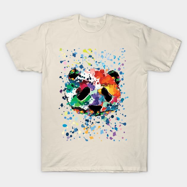 Splash Panda T-Shirt by CindyS